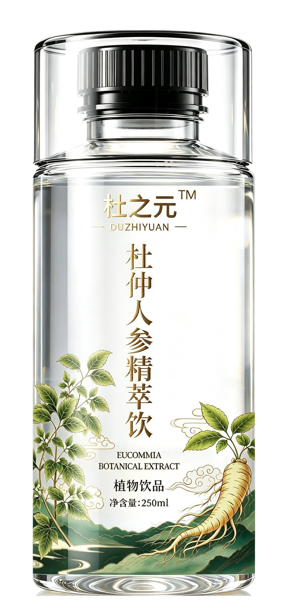 杜仲人参精萃饮产品瓶身